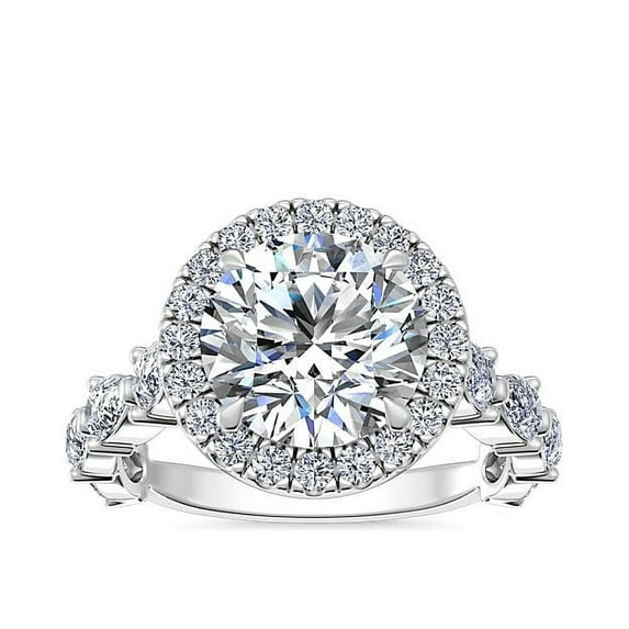 2.00 Ct Sparkle Round Cut Solitaire Genuine Diamond (F-G/VS1) Engagement Ring for Girls in 18K White Gold Size 9.5 by Diamond-Capitals