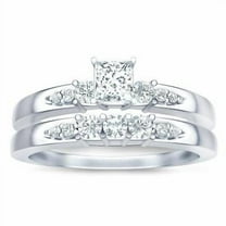 2.00 Carat Classic Moissanite Bridal Set on 10k White Gold