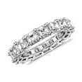 thumbnail image 1 of 2.00 Carat Color F-G, Clarity VS1, Asscher Cut Natural Diamond Unique Eternity Band for Anniversary & Wedding Solid 18K White Gold Size 4, 1 of 7