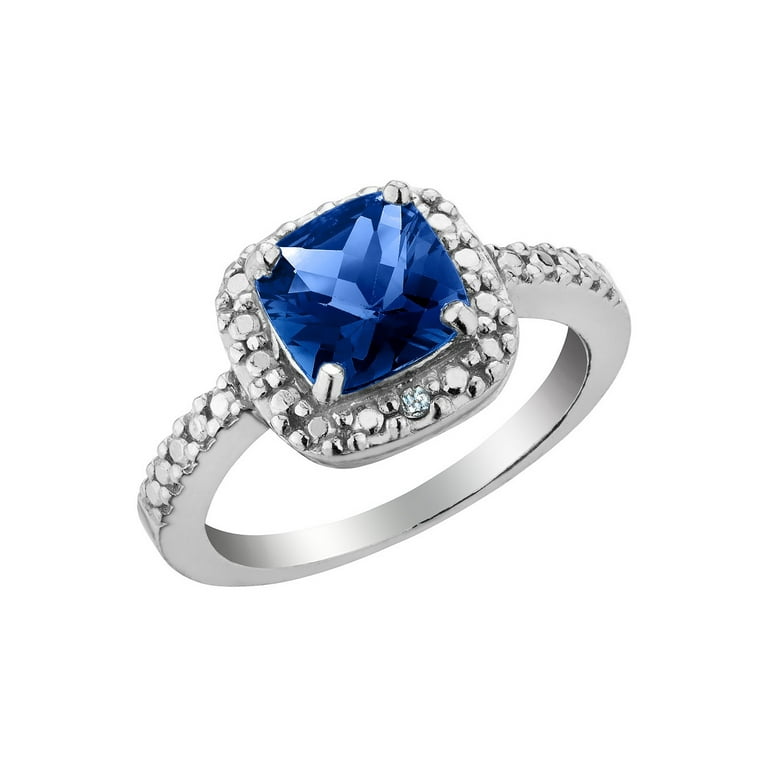 Walmart blue shop sapphire rings