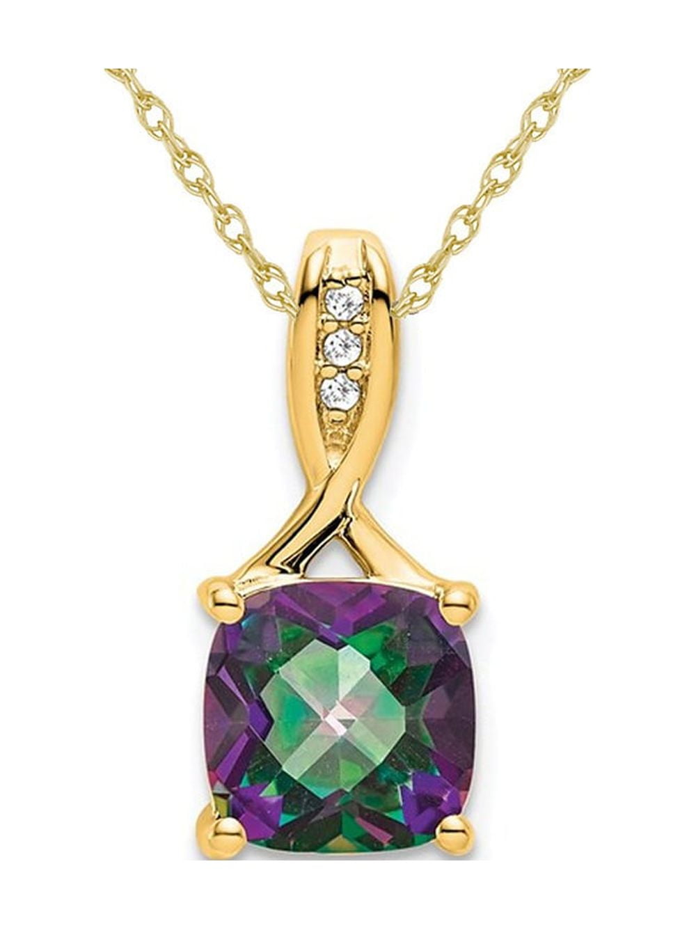 Mystic fire topaz necklace discount