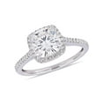 thumbnail image 1 of 2.00 Carat (Ctw) Synthetic Moissanite Halo Engagement Ring 14K White Gold with Diamonds (I2-I3), 1 of 1