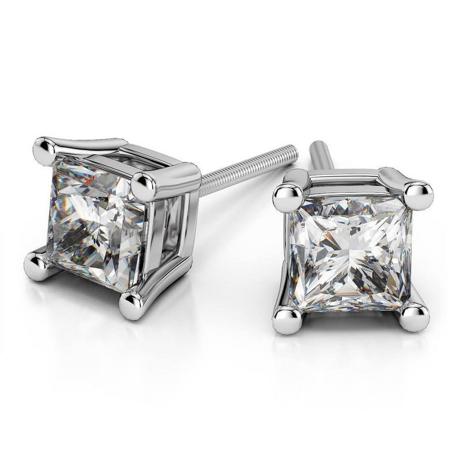 Platinum Replacement Earring Backs Push Diamond Stud Earrings