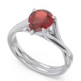thumbnail image 1 of 2.00 Carat Emerald Cut Garnet Gemstone Unique Solitaire Ring for Engagement Solid 14K White Gold Size 11.5 by Diamond-Capitals, 1 of 8