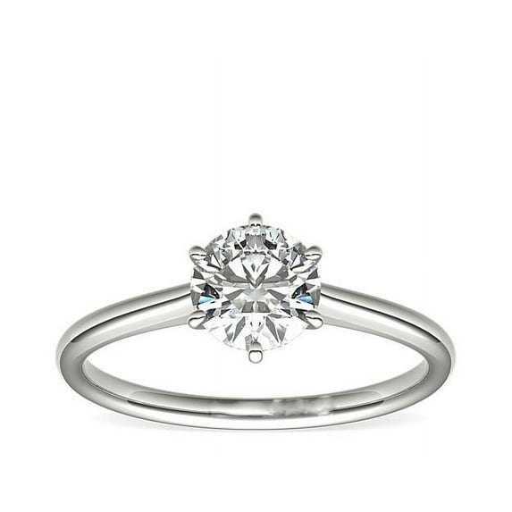 2.00 Carat Round Cut Moissanite Fancy Bridal Ring for Women Solid 18K White Gold Size 9.5 by Diamond-Capitals
