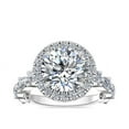 thumbnail image 1 of Diamond-Capitals 2.00 Carat Genuine Round Solitaire Natural Diamond (F-G/VS1) Anniversary Ring for Women Solid 18K White Gold Size 4.5, 1 of 8