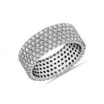 thumbnail image 1 of 2.00 Carat Excellent Round Cut Natural Diamond Unique Eternity Band for Engagement Solid 14K White Gold Size 8.5, 1 of 7