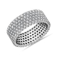 thumbnail image 1 of 2.00 Carat Excellent Round Cut Real Diamond New Design Eternity Band for Wedding and Engagement Solid 950 Platinum Size 11, 1 of 8