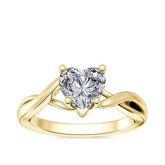2.00 Carat Heart Cut Moissanite Diamond Fancy Solitaire Anniversary Ring for Ladies Solid 14K Yellow Gold Size 9.5 by Diamond-Capitals
