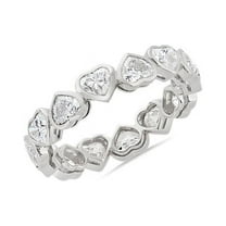 2.00 Carat Luxurious Heart Cut Moissanite Engagement Eternity Band Solid 14K White Gold Size 7 by Diamond-Capitals