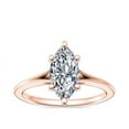 thumbnail image 1 of 2.00 Carat Marquise Cut (D/VVS1) Moissanite Diamond Latest Design Engagement Ring for Fiancee Solid 18K Rose Gold Size 4.5 by Diamond-Capitals, 1 of 8