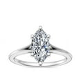 thumbnail image 1 of 2.00 Carat Marquise Cut (D/VVS1) Moissanite Diamond Latest Design Engagement Ring for Fiancee Solid 18K White Gold Size 4.5 by Diamond-Capitals, 1 of 8