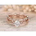 thumbnail image 1 of 2.00 Carat Moissanite Diamond Wedding Ring Set with 18k Gold Plating, 1 of 3