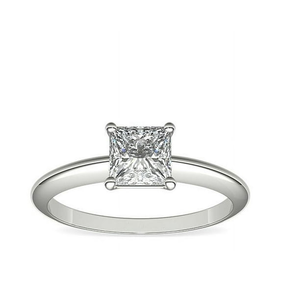 2.00 Carat Natural Princess Cut Solitaire Diamond Sparkle Engagement Ring for Women 950 Platinum Size 7 by Diamond-Capitals