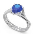 thumbnail image 1 of 2.00 Carat New Design Pear Cut Blue Sapphire Gemstone Solitaire Anniversary Ring for Ladies Solid 18K White Gold Size 5 by Diamond-Capitals, 1 of 8