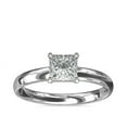 thumbnail image 1 of 2.00 Carat Princess Cut Moissanite Diamond (D/VVS1) Elegant Solitaire Anniversary Ring for Women Solid 14K White Gold Size 8.5 by Diamond-Capitals, 1 of 6