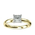 thumbnail image 1 of 2.00 Carat Princess Cut Moissanite Diamond Shiny Solitaire Wedding Ring for Women in Solid 18K Yellow Gold Size 7 by Diamond-Capitals, 1 of 6