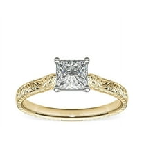 2.00 Carat Princess Cut Moissanite Diamond Shiny Wedding Ring for Women in Solid 14K Yellow Gold Size 7 by Diamond-Capitals