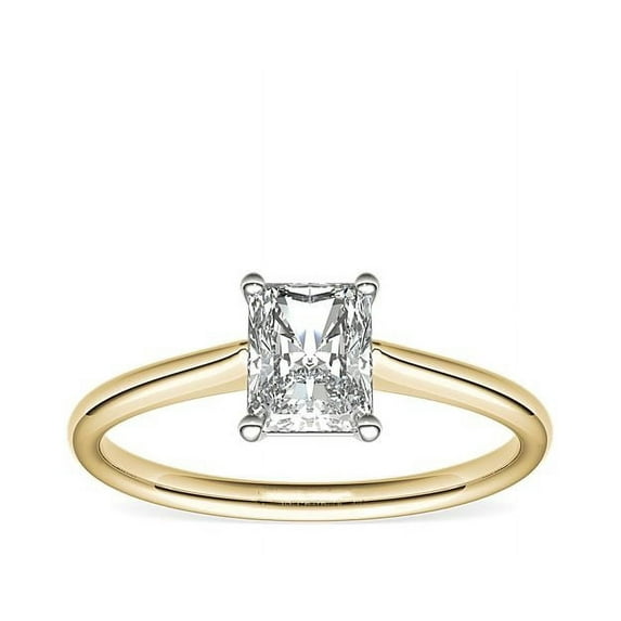 2.00 Carat Radiant Cut (D/VVS1) Moissanite Beautiful Engagement Ring for Girls Solid 18K Yellow Gold Size 3 by Diamond-Capitals