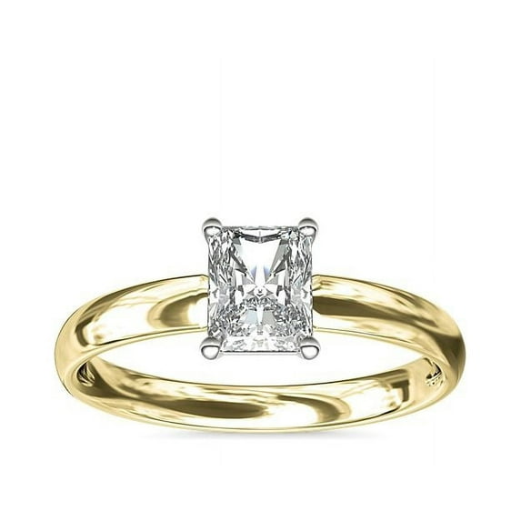 2.00 Carat Radiant Cut Moissanite Diamond Fancy Solitaire Anniversary Ring for Ladies Solid 14K Yellow Gold Size 9.5 by Diamond-Capitals