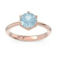 thumbnail image 1 of 2.00 Carat Round Cut Aquamarine Gemstone Latest Designer Ring for Wedding 14K Rose Gold Size 11.5 by Diamond-Capitals, 1 of 8
