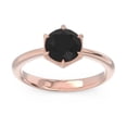 thumbnail image 1 of 2.00 Carat Round Cut Black Onyx Gemstone Stunning Engagement Ring for Women 18K Rose Gold Size 4.5 by Diamond-Capitals, 1 of 8