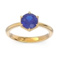 thumbnail image 1 of 2.00 Carat Round Cut Blue Sapphire Gemstone Charming Ring for Engagement Gift Solid 18K Yellow Gold Size 10.5 by Diamond-Capitals, 1 of 8