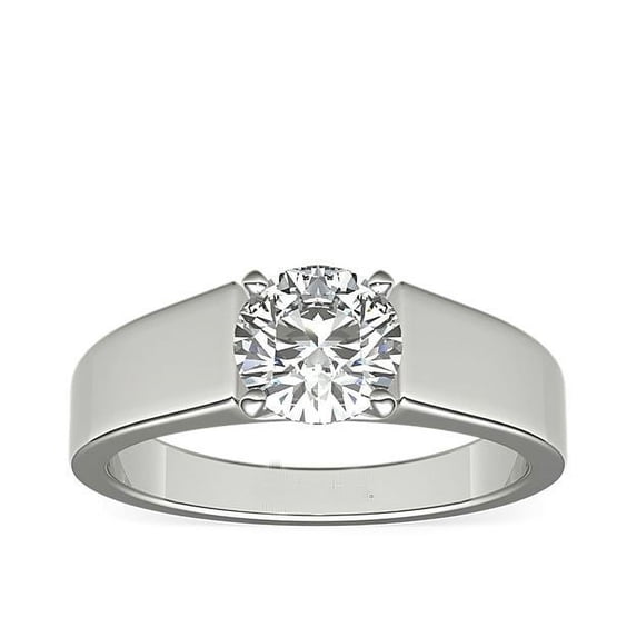 2.00 Carat Round Cut (D/VVS1) Moissanite Beautiful Wedding Ring for Girls Solid 18K White Gold Size 3 by Diamond-Capitals