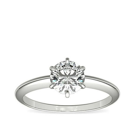 2.00 Carat Round Cut Moissanite Wonderful Wedding Ring for her in Solid 14K White Gold Size 7 by Diamond-Capitals