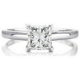 thumbnail image 1 of 2.00 Carat Solitaire Princess Cut Moissanite Wonderful Promise Rings for Ladies Solid 950 Platinum Ring Size 6.5, 1 of 7