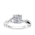 thumbnail image 1 of 2.00 Carat Sparkle Cushion Cut (D/VVS1) Moissanite Diamond Solitaire Engagement Ring for Girls Solid 14K White Gold Size 3 by Diamond-Capitals, 1 of 8