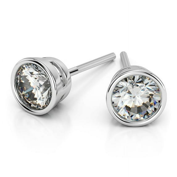 2.00 Carat Sparkle Natural Diamond Stud Earrings Solid Real 950 Platinum Studs for women (VS1-VS2 Clarity, F-G Color)