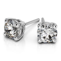 2.00 Carat Sparkle Natural Diamond Stud Earrings (VS1-VS2 Clarity, F-G Color) Solid Real 950 Platinum