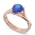thumbnail image 1 of 2.00 Carat Stunning Pear Cut Blue Sapphire Gemstone Solitaire Anniversary Ring for Ladies Solid 14K Rose Gold Size 10.5 by Diamond Capitals, 1 of 8