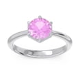 thumbnail image 1 of 2.00 Carat Stunning Round Cut Pink Sapphire Gemstone Solitaire Bridal Ring for Women 18K White Gold Size 6 by Diamond-Capitals, 1 of 8