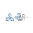 thumbnail image 1 of 2.00 Carat T.G.W. Sky Blue Topaz Sterling Silver 3-Stone Earrings, 1 of 3