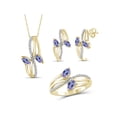thumbnail image 1 of 2.00 Carat T.G.W. Tanzanite And White Diamond Accent 14k Gold Over Silver 3-Piece Jewelry set, 1 of 7