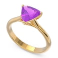 thumbnail image 1 of 2.00 Carat Trillion Cut Amethyst Gemstone Stylish Bridal Ring for Women Solid 14K Yellow Gold Size 8 by Diamond-Capitals, 1 of 7