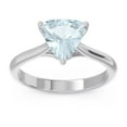 thumbnail image 1 of 2.00 Carat Trillion Cut Aquamarine Gemstone Elegant Bridal Ring for Ladies Solid 14K White Gold Size 7.5 by Diamond-Capitals, 1 of 7