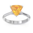 thumbnail image 1 of 2.00 Carat Unique Trillion Citrine Gemstone Wedding Ring for Women Solid 18K White Gold Size 4.5 by Diamond-Capitals, 1 of 7
