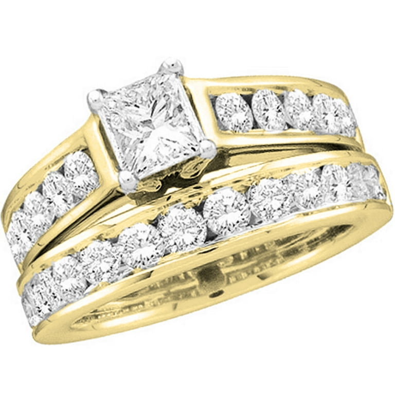 LADIES BRIDAL SET 2.00CT ROUND DIAMOND 10K YELLOW GOLD LADIES BRIDAL SET 2.00CT ROUND DIAMOND 10K YELLOW GOLD