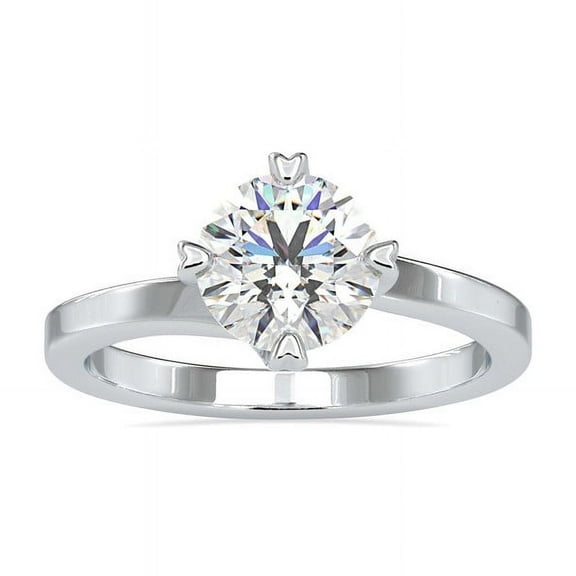 2.00 Ct Beautiful Round Cut Moissanite Diamond (D/VVS1) Solitaire Engagement Ring for Girls in 14K White Gold Size 7 by Diamond-Capitals
