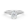 thumbnail image 1 of 2.00 Ct Brilliant Cut Oval Natural Moissanite Diamond Engagement Rings For Her Fine 14K White Gold, 1 of 3