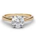 thumbnail image 1 of 2.00 Ct Brilliant Cut Round Natural Moissanite Engagement Rings for her Fine 18K Yellow Gold, 1 of 5