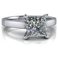 thumbnail image 1 of 2.00 Ct Brilliant Princess Cut Natural Moissanite Engagement Rings for Women Solid 950 Platinum, 1 of 7