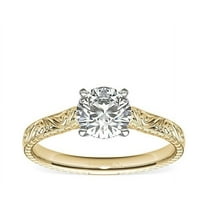 2.00 Ct Brilliant Round Cut Moissanite Stylish Engagement Ring for her in Solid 14K Yellow Gold Size 7 by Diamond-Capitals