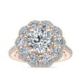 thumbnail image 1 of 2.00 Ct Brilliant Round Shape Halo Genuine Diamond Beautiful Wedding Ring for her Solid 14K Rose Gold Size 7, 1 of 8