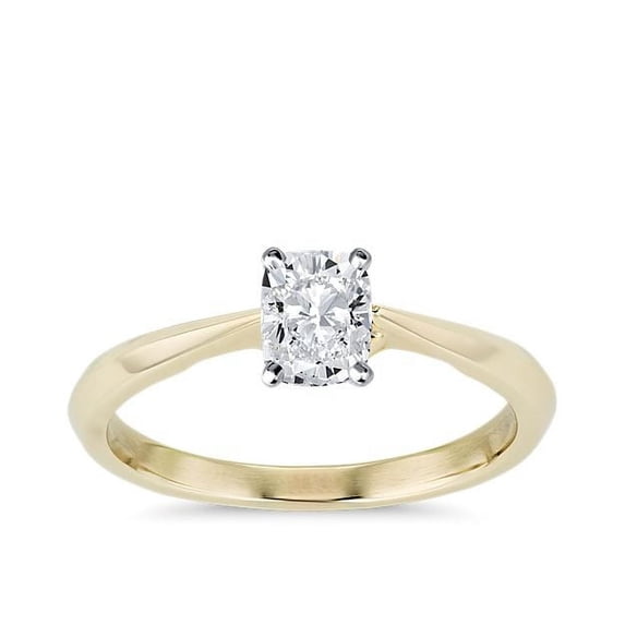 2.00 Ct Cushion Cut (D/VVS1) Moissanite Diamond Fine Ring for Engagement and Anniversary Solid 14K Yellow Gold Size 11.5 by Diamond-Capitals