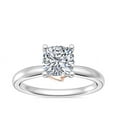 thumbnail image 1 of 2.00 Ct Cushion Cut (D/VVS1) Moissanite Diamond Womens Fine Ring for Engagagement Gift Solid 18K White Gold Size 11.5 by Diamond-Capitals, 1 of 8