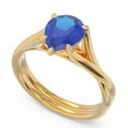 thumbnail image 1 of 2.00 Ct Emerald Cut Blue Sapphire Gemstone Unique Proposal Ring for Women Solid 14K Yellow Gold Size 10 by Diamond Capitals, 1 of 8